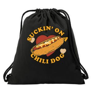 Suckin On A Chili Dog Foodie Drawstring Bag