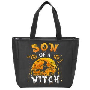 Son Of A Witch Funny Family Matching Halloween Pumpkin Zip Tote Bag