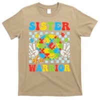 Sister Of A Warrior Autism Awareness Proud Sister Support T-Shirt