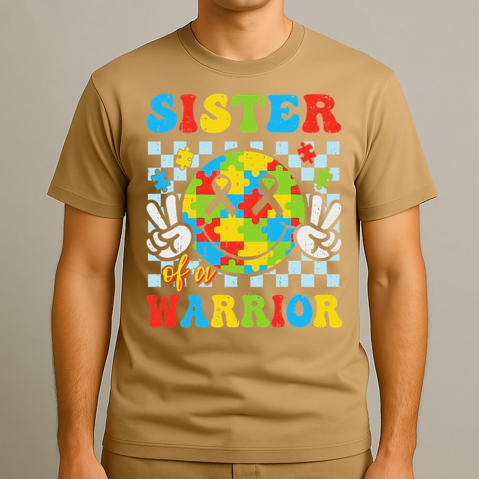 Sister Of A Warrior Autism Awareness Proud Sister Support T-Shirt