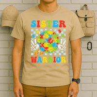 Sister Of A Warrior Autism Awareness Proud Sister Support T-Shirt