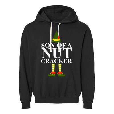Son Of A Nut Cracker Funny Christmas Garment-Dyed Fleece Hoodie