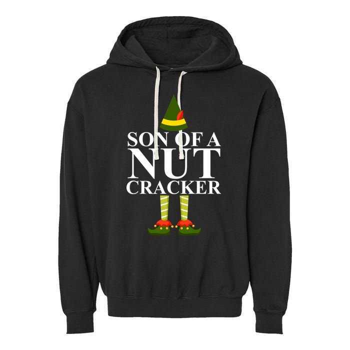 Son Of A Nut Cracker Funny Christmas Garment-Dyed Fleece Hoodie