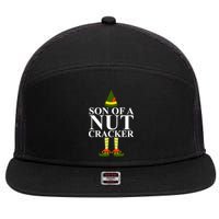 Son Of A Nut Cracker Funny Christmas 7 Panel Mesh Trucker Snapback Hat
