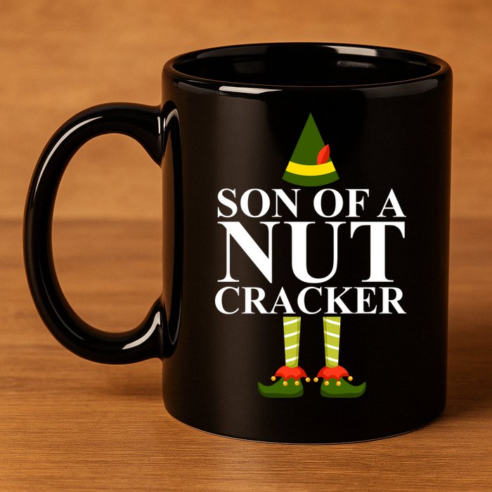 Son Of A Nut Cracker Funny Christmas 11oz C Handle Ceramic Mug