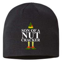 Son Of A Nut Cracker Funny Christmas Sustainable Beanie
