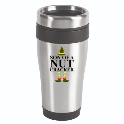 Son Of A Nut Cracker Funny Christmas 16oz Travel Tumbler