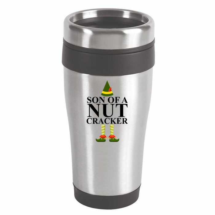 Son Of A Nut Cracker Funny Christmas 16oz Travel Tumbler