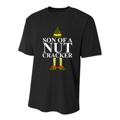 Son Of A Nut Cracker Funny Christmas Youth Performance Sprint T-Shirt