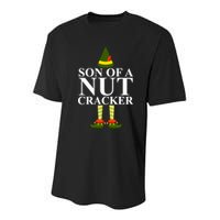 Son Of A Nut Cracker Funny Christmas Youth Performance Sprint T-Shirt