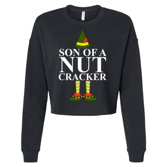 Son Of A Nut Cracker Funny Christmas Cropped Pullover Crew