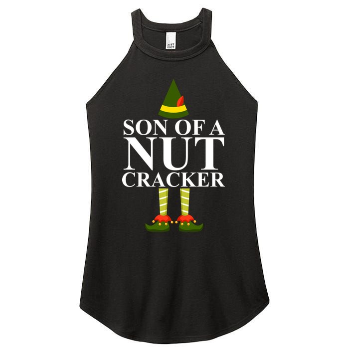 Son Of A Nut Cracker Funny Christmas Women's Perfect Tri Rocker Tank