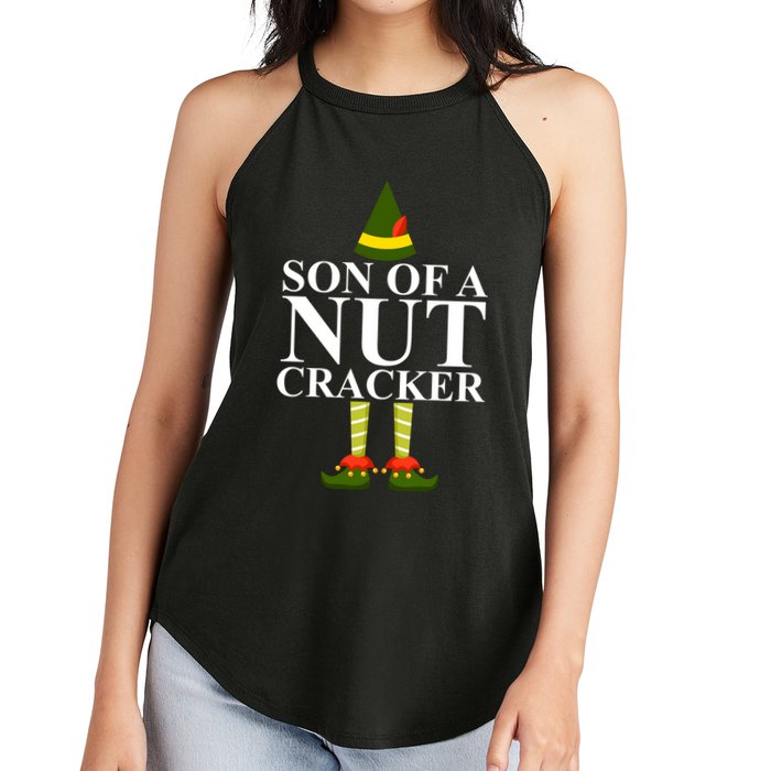 Son Of A Nut Cracker Funny Christmas Women's Perfect Tri Rocker Tank