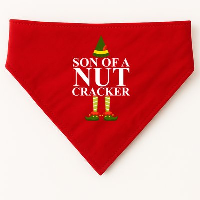 Son Of A Nut Cracker Funny Christmas USA-Made Doggie Bandana