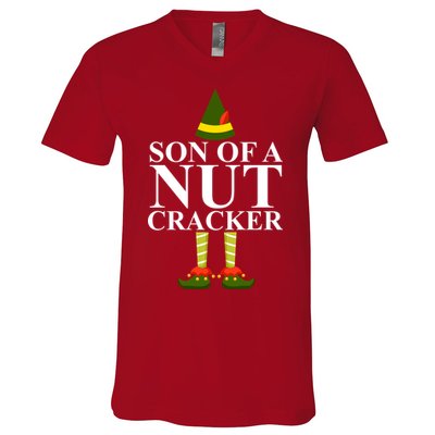 Son Of A Nut Cracker Funny Christmas V-Neck T-Shirt