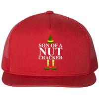 Son Of A Nut Cracker Funny Christmas Flat Bill Trucker Hat