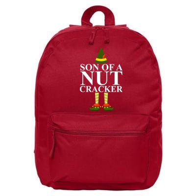 Son Of A Nut Cracker Funny Christmas 16 in Basic Backpack