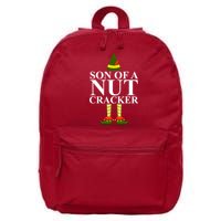 Son Of A Nut Cracker Funny Christmas 16 in Basic Backpack