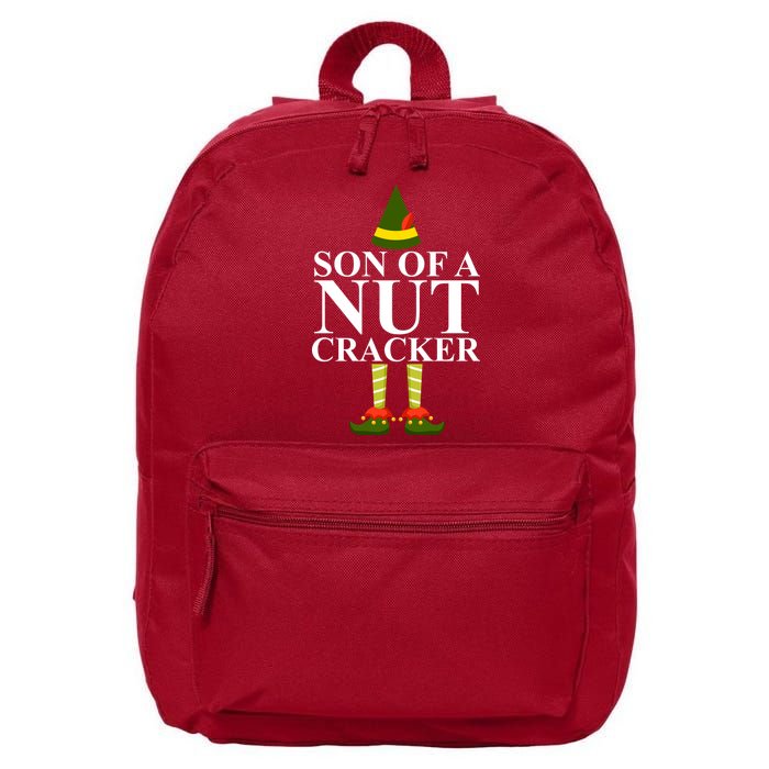 Son Of A Nut Cracker Funny Christmas 16 in Basic Backpack