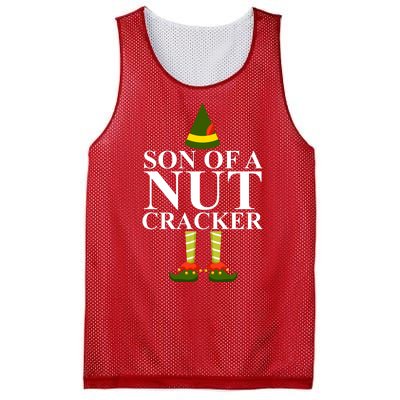 Son Of A Nut Cracker Funny Christmas Mesh Reversible Basketball Jersey Tank