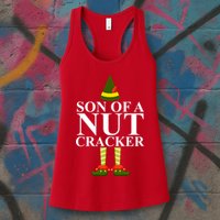 Son Of A Nut Cracker Funny Christmas Womens Tank Top