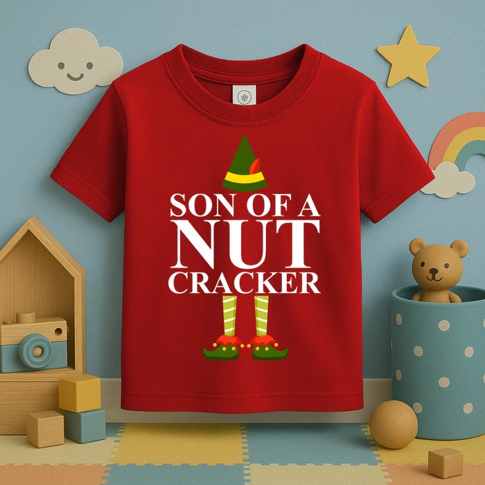 Son Of A Nut Cracker Funny Christmas Toddler T-Shirt