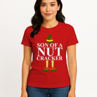 Son Of A Nut Cracker Funny Christmas Women's T-Shirt