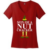 Son Of A Nut Cracker Funny Christmas Women's V-Neck T-Shirt