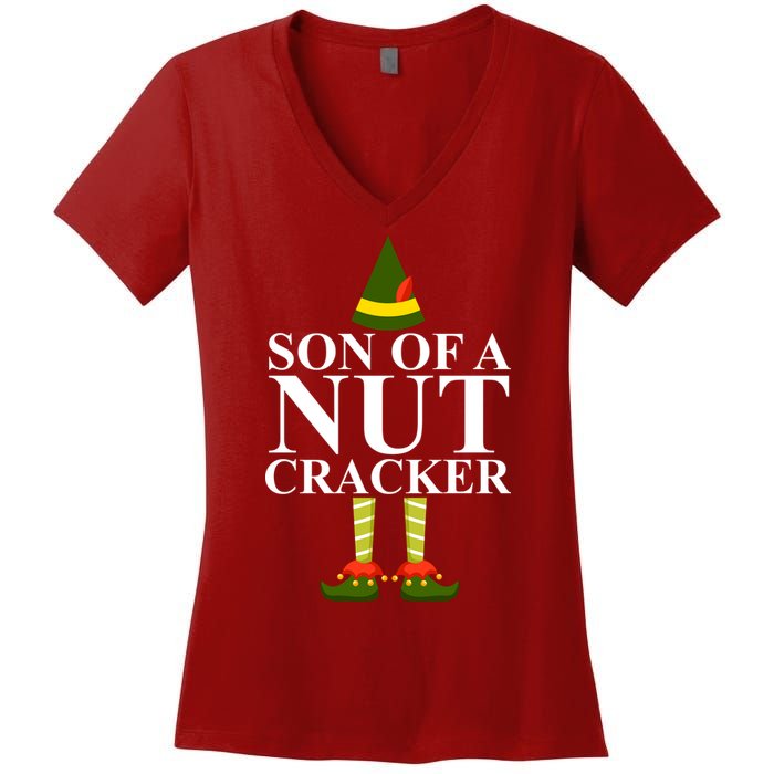 Son Of A Nut Cracker Funny Christmas Women's V-Neck T-Shirt