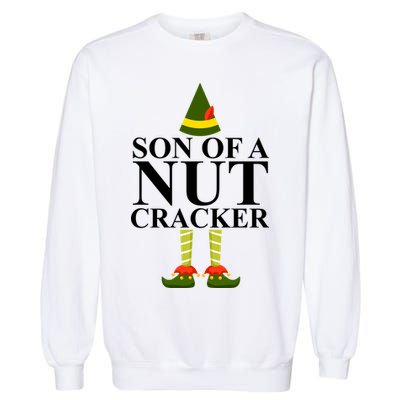Son Of A Nut Cracker Funny Christmas Garment-Dyed Sweatshirt