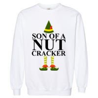 Son Of A Nut Cracker Funny Christmas Garment-Dyed Sweatshirt