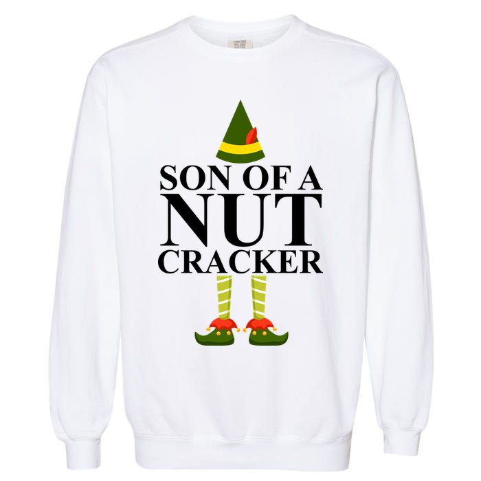 Son Of A Nut Cracker Funny Christmas Garment-Dyed Sweatshirt