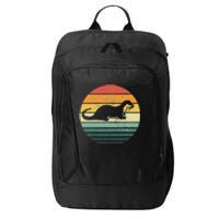 Sea Otter Animal Sunset Retro Vintage 70s Nature Lovers City Backpack