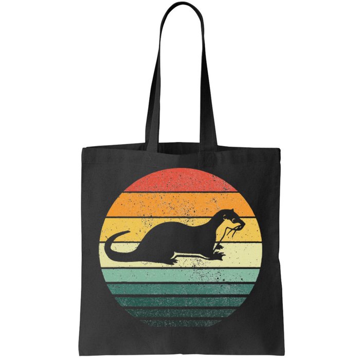 Sea Otter Animal Sunset Retro Vintage 70s Nature Lovers Tote Bag