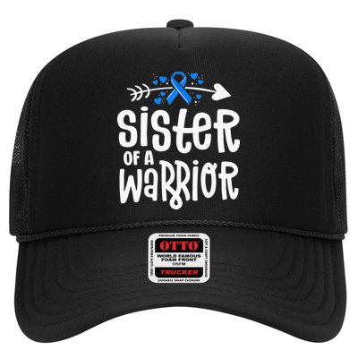 Sister Of A Warrior ALS Family Blue Ribbon Awareness Trucker Hat