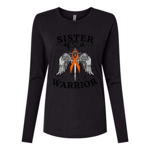 Sister Of A Warrior Leukemia Cancer Awareness Support Squad Cute Gift Womens Cotton Relaxed Long Sleeve T-Shirt