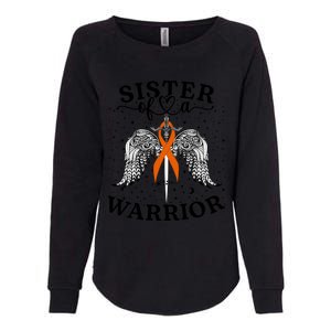 Sister Of A Warrior Leukemia Cancer Awareness Support Squad Cute Gift Womens California Wash Sweatshirt