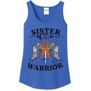 Sister Of A Warrior Leukemia Cancer Awareness Support Squad Cute Gift Ladies Essential Tank