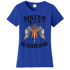 Sister Of A Warrior Leukemia Cancer Awareness Support Squad Cute Gift Women's T-Shirt