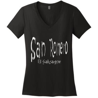 Saint Oscar Arnulfo Romero + Icon Women's V-Neck T-Shirt