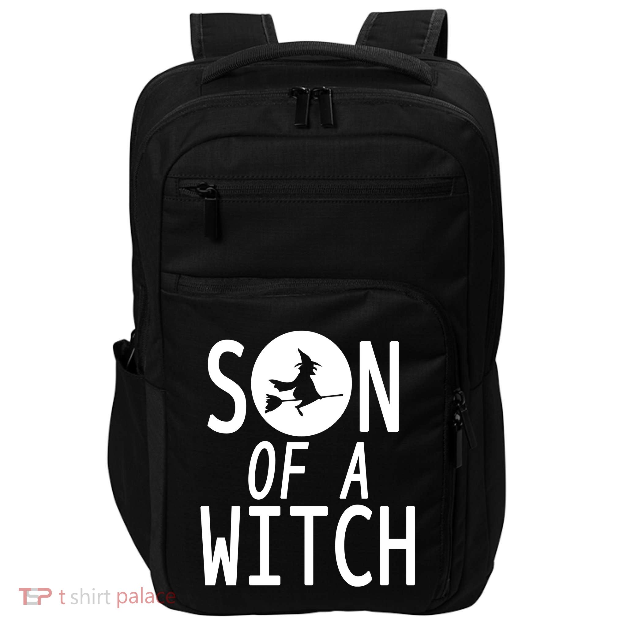 Son Of A Witch Funny Halloween Impact Tech Backpack