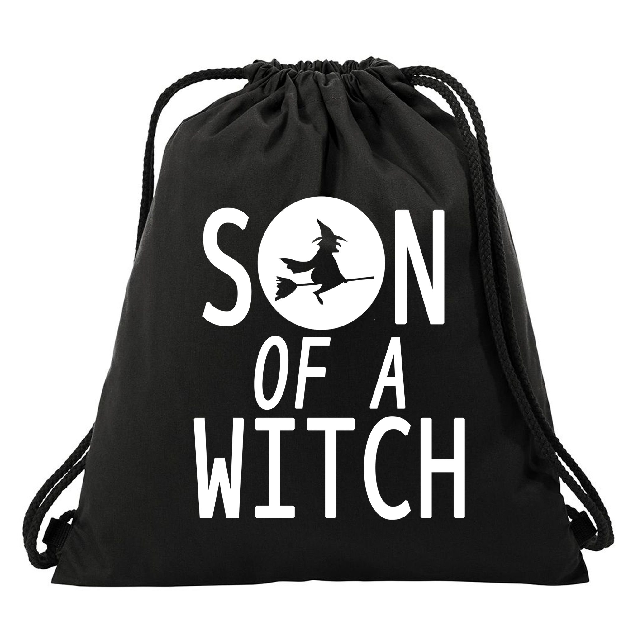 Son Of A Witch Funny Halloween Drawstring Bag