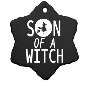 Son Of A Witch Funny Halloween Ceramic Star Ornament