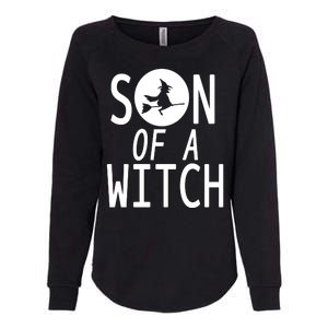 Son Of A Witch Funny Halloween Womens California Wash Sweatshirt