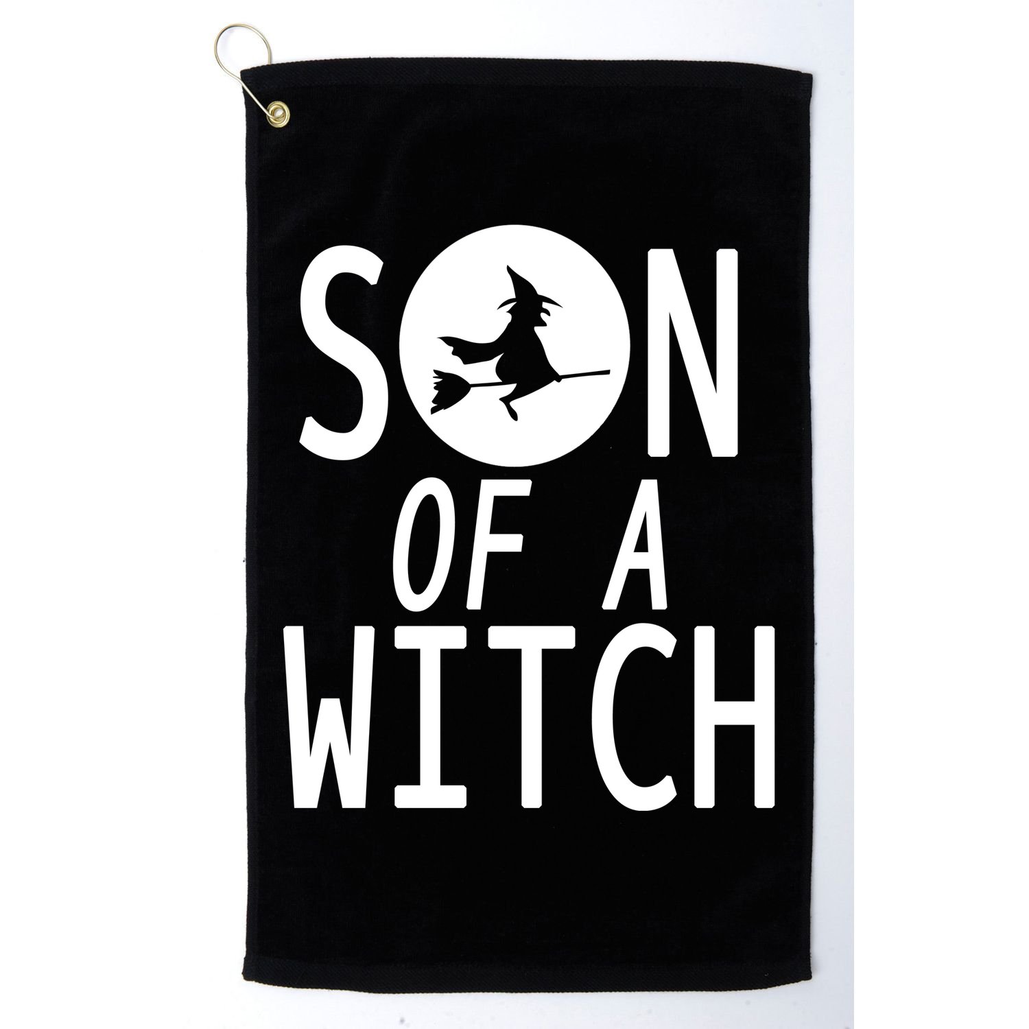 Son Of A Witch Funny Halloween Golf Towel