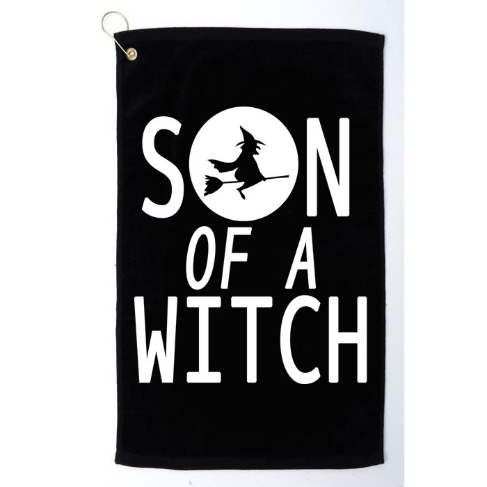 Son Of A Witch Funny Halloween Golf Towel