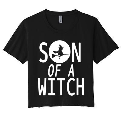 Son Of A Witch Funny Halloween Crop Top