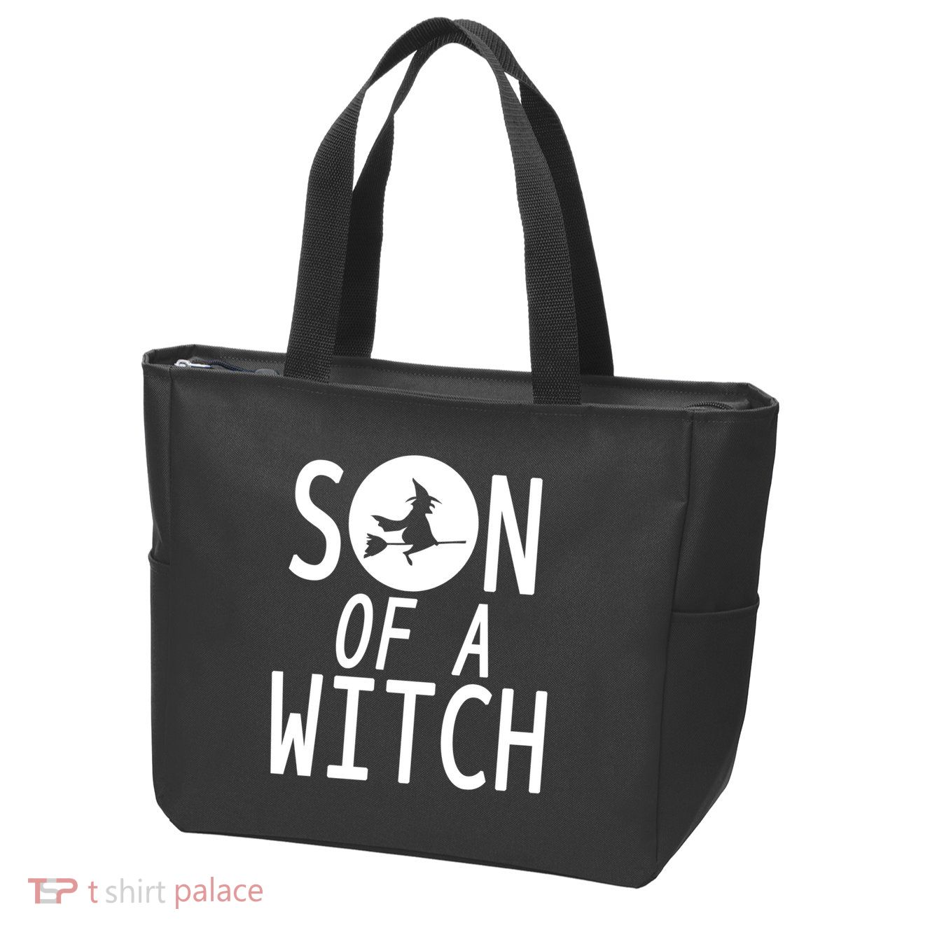 Son Of A Witch Funny Halloween Zip Tote Bag