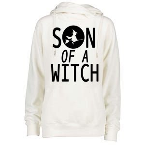 Son Of A Witch Funny Halloween Womens Funnel Neck Pullover Hood