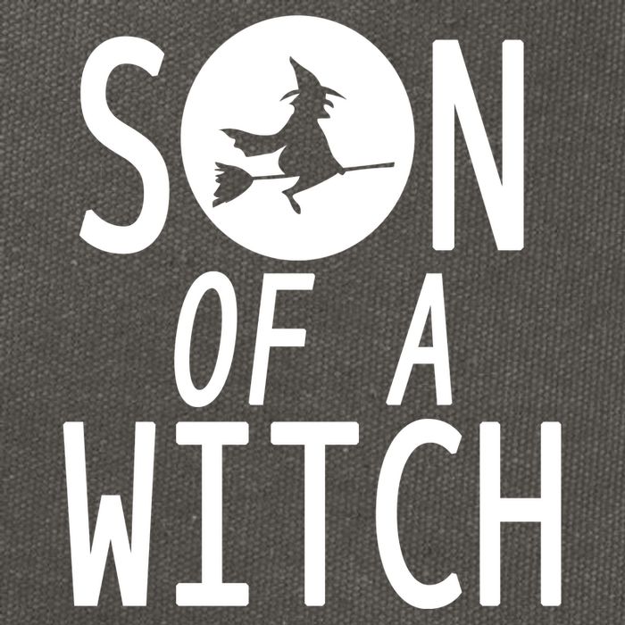 Son Of A Witch Funny Halloween Cotton Canvas Backpack